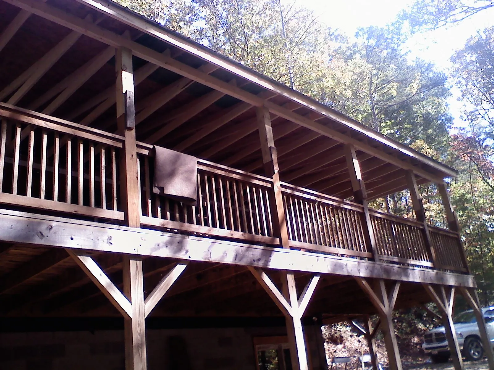 Timber framing under a new elevated porch and deck — Roof Leak Repair in Bumpass by Roofing Brothers
